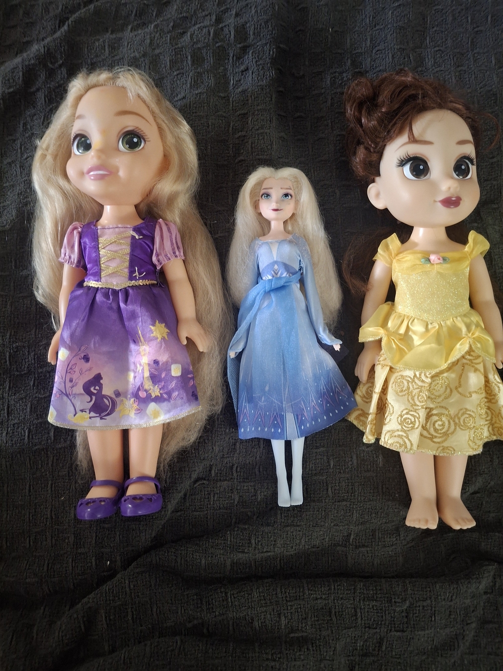 Princess Doll Set - Purple, Blue & Yellow Dresses